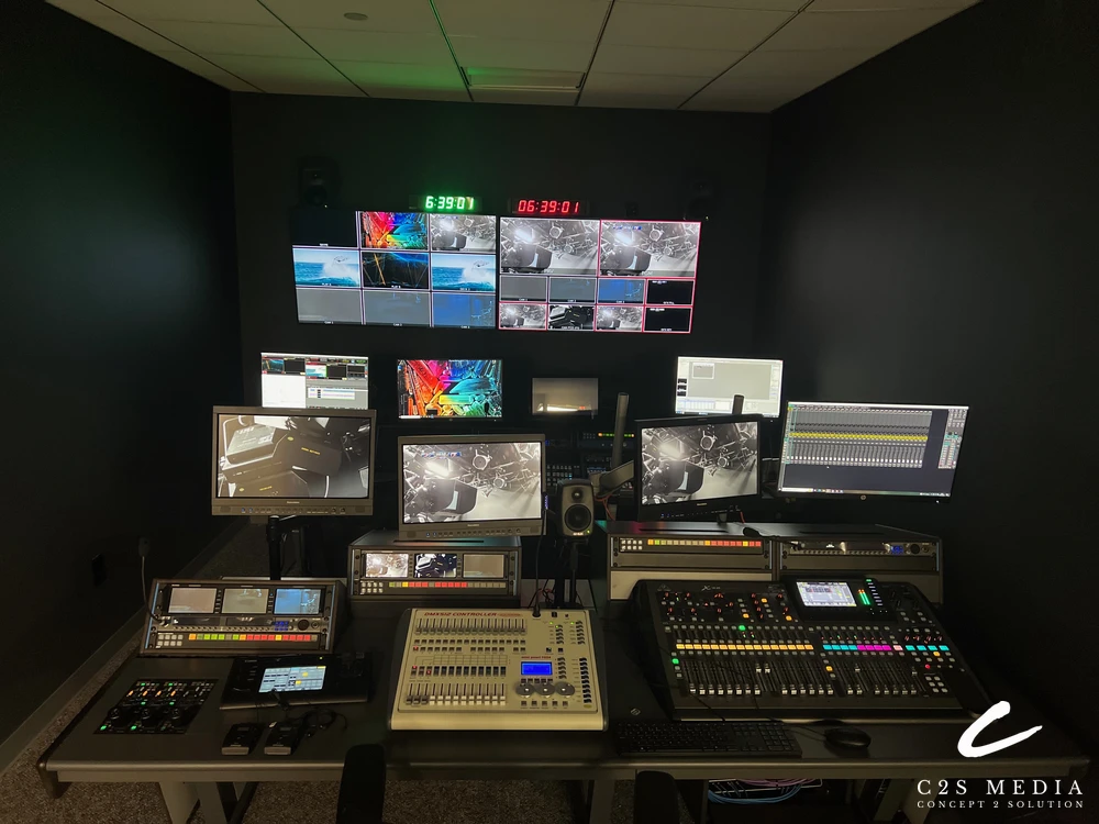 Ahadu TV production control room