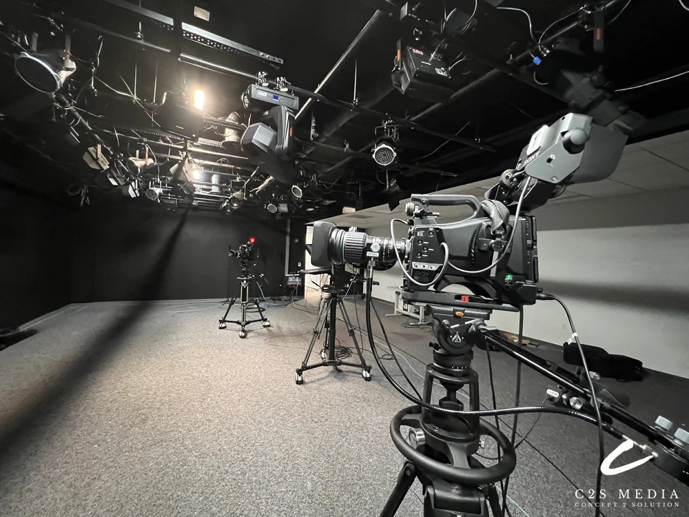 Sony broadcast cameras on set