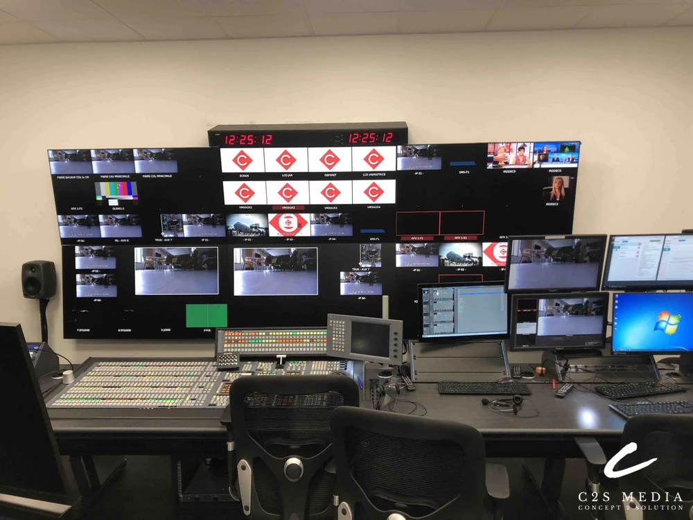 Production control room with new consoles
