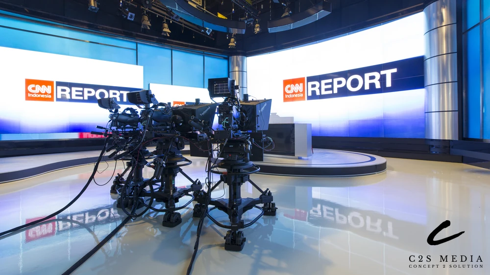 CNN Indonesia news studio – production control room