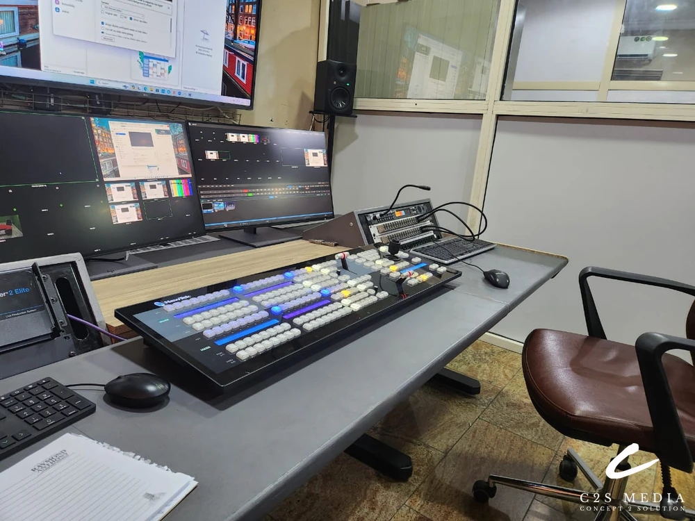 Production studio with URSA Studio cameras, Lagos